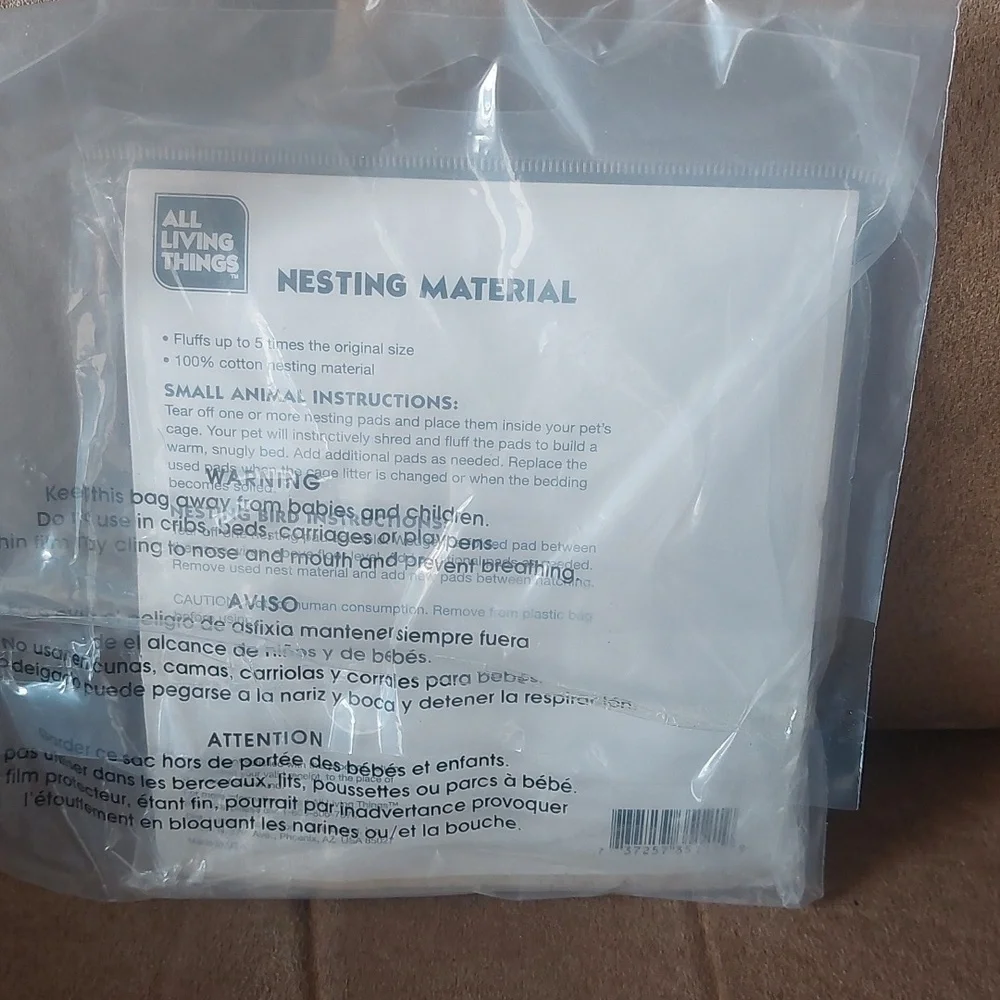 🐇🐁🦜 Nesting Material for Small Pets - White